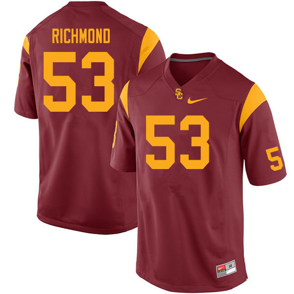 Men #53 Drew Richmond USC Trojans College Football Jerseys Sale-Cardinal - Click Image to Close